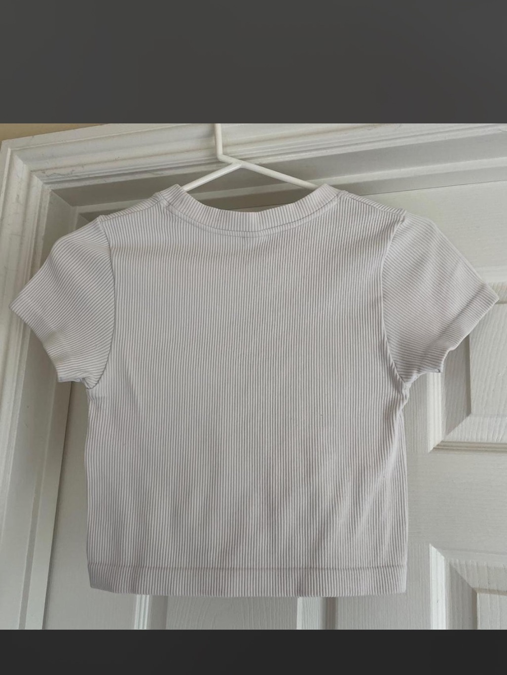 JoyLab White Ribbed Short Sleeve Tee - Picture 4 of 4